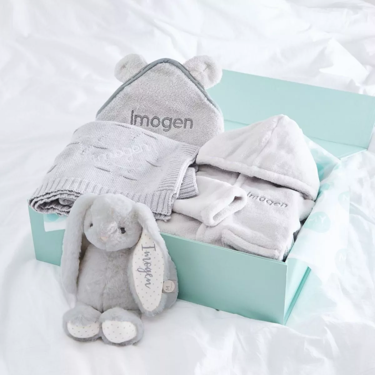 Personalised Grey Bedtime Essentials Gift Set