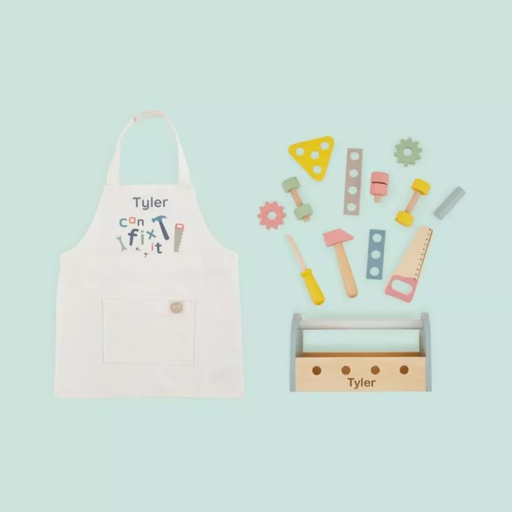 Personalised Toolbox and Apron Playset