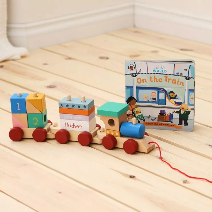 Personalised Train Read & Play Gift Set