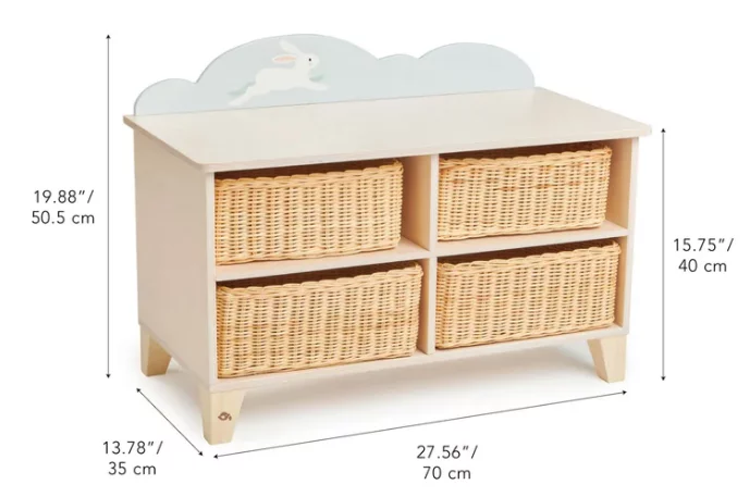 Personalised Tender Leaf Toys Bunny Design Storage Drawers Set